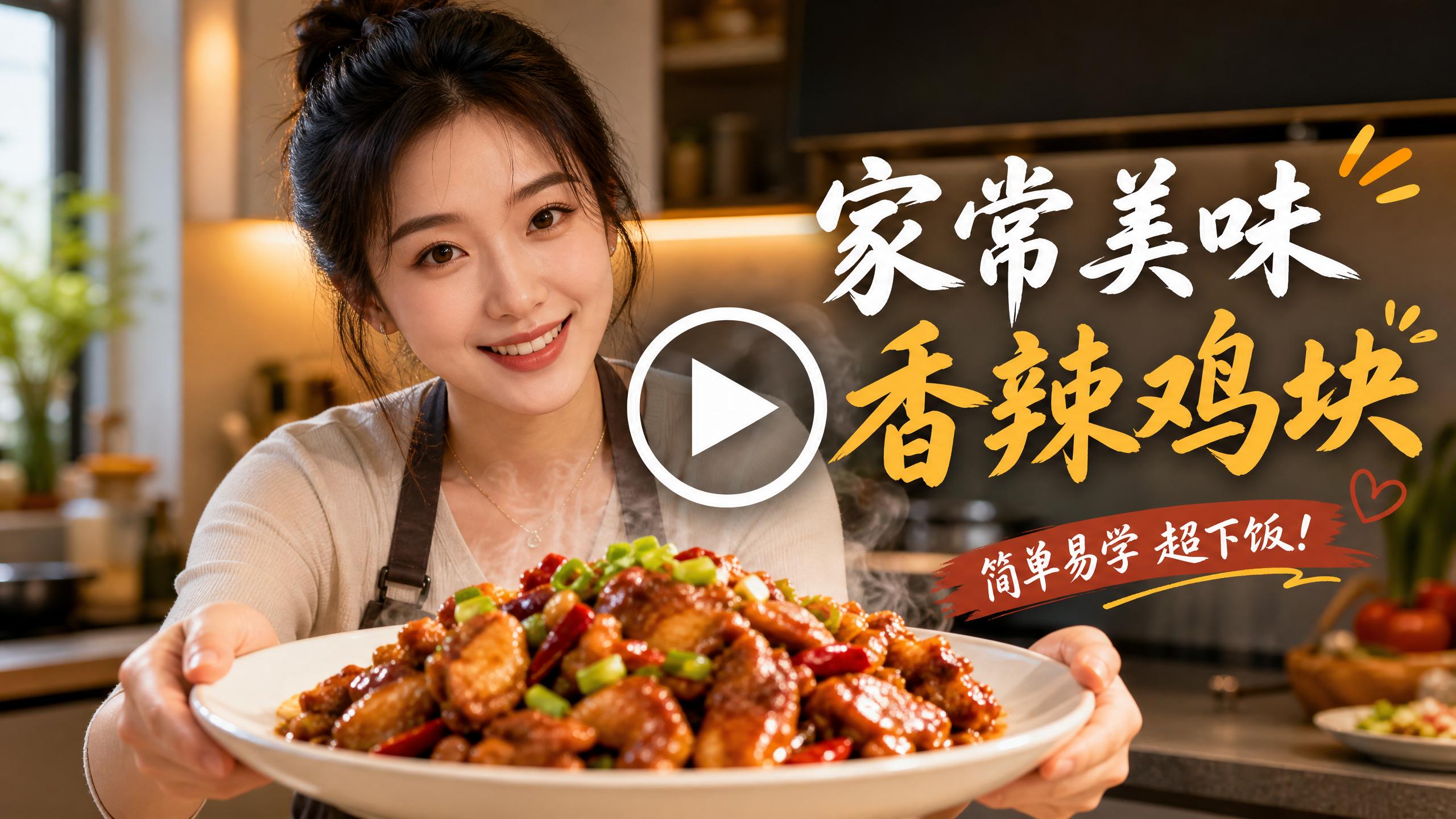 玩物社区 - 家常美食香辣鸡块视频教程